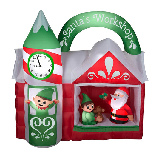 Christmas By Sas 1.5m x 1.6m Santa's Workshop Self Inflating LED Lights