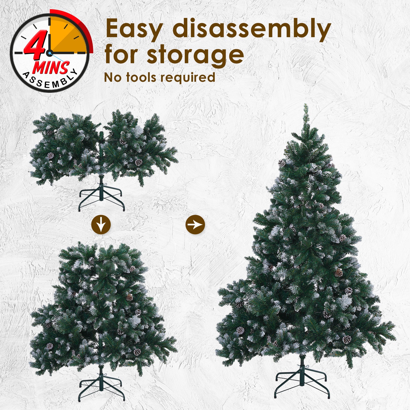 5ft Artificial Christmas Tree - Snowy Christmas Tree - Christmas Decor