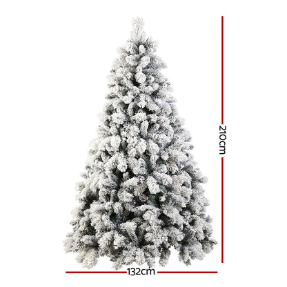 Christmas Tree with Lights - Snowy Christmas Tree - Christmas Decor