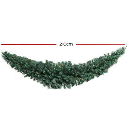 Jingle Jollys Christmas Garland 2.1M Xmas Tree Decoration Green